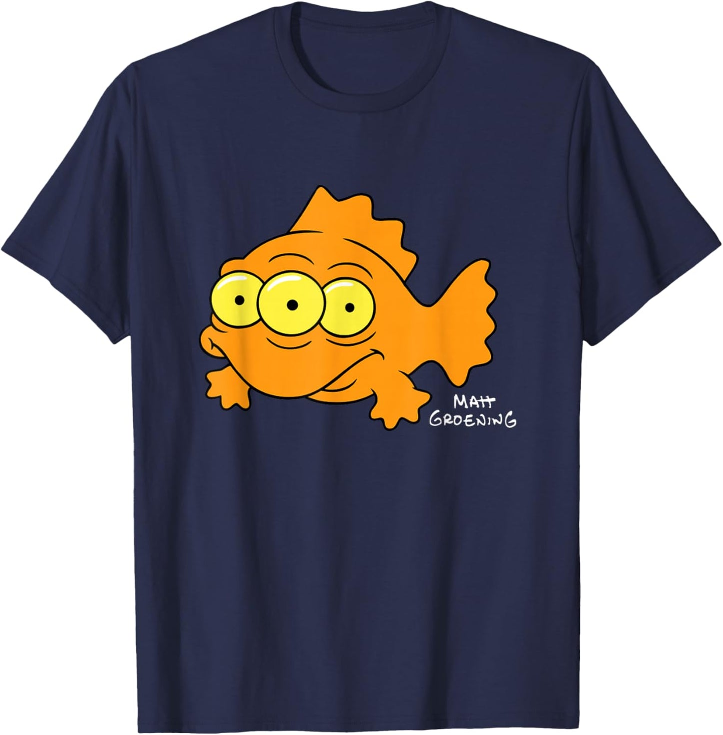 The Simpsons Blinky Three-Eyed Nuclear Fish Center Icon T-Shirt - T-Shirt | Navy