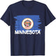 Cool Minnesota Flag T-Shirt - T-Shirt | Navy