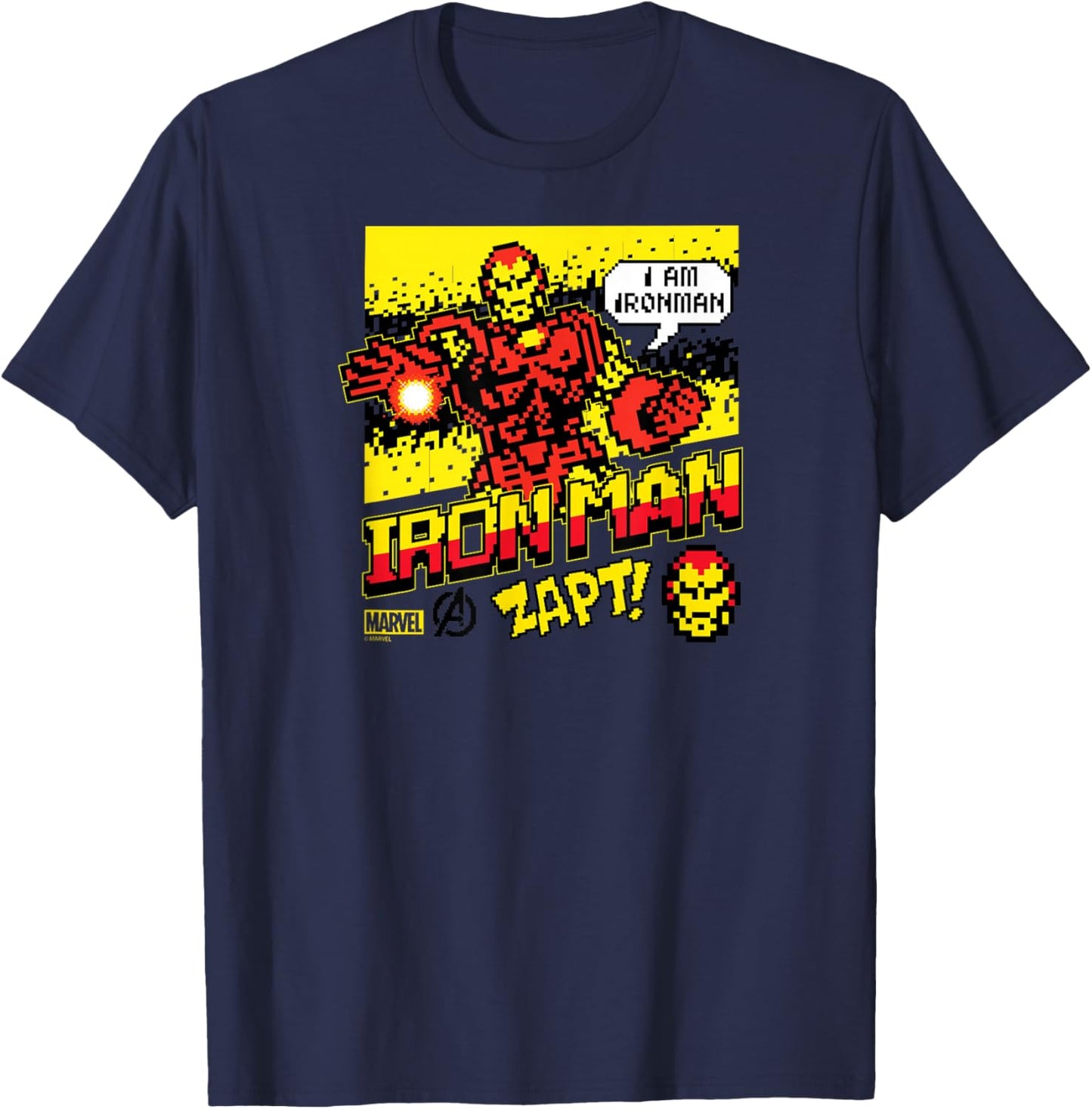Iron Man - 8-Bit T-Shirt - T-Shirt | Navy