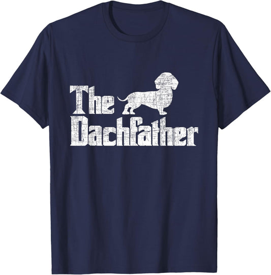 The Dachfather - Dachshund Father's Day Pet Dog Lover T-Shirt - T-Shirt | Navy