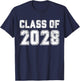 Class of 2028 Vintage Freshman Class 2028 Senior Graduation T-Shirt - T-Shirt | Navy