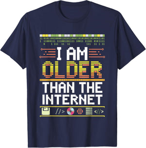 I Am Older Than The Internet Millennial Generation T-Shirt - T-Shirt | Navy