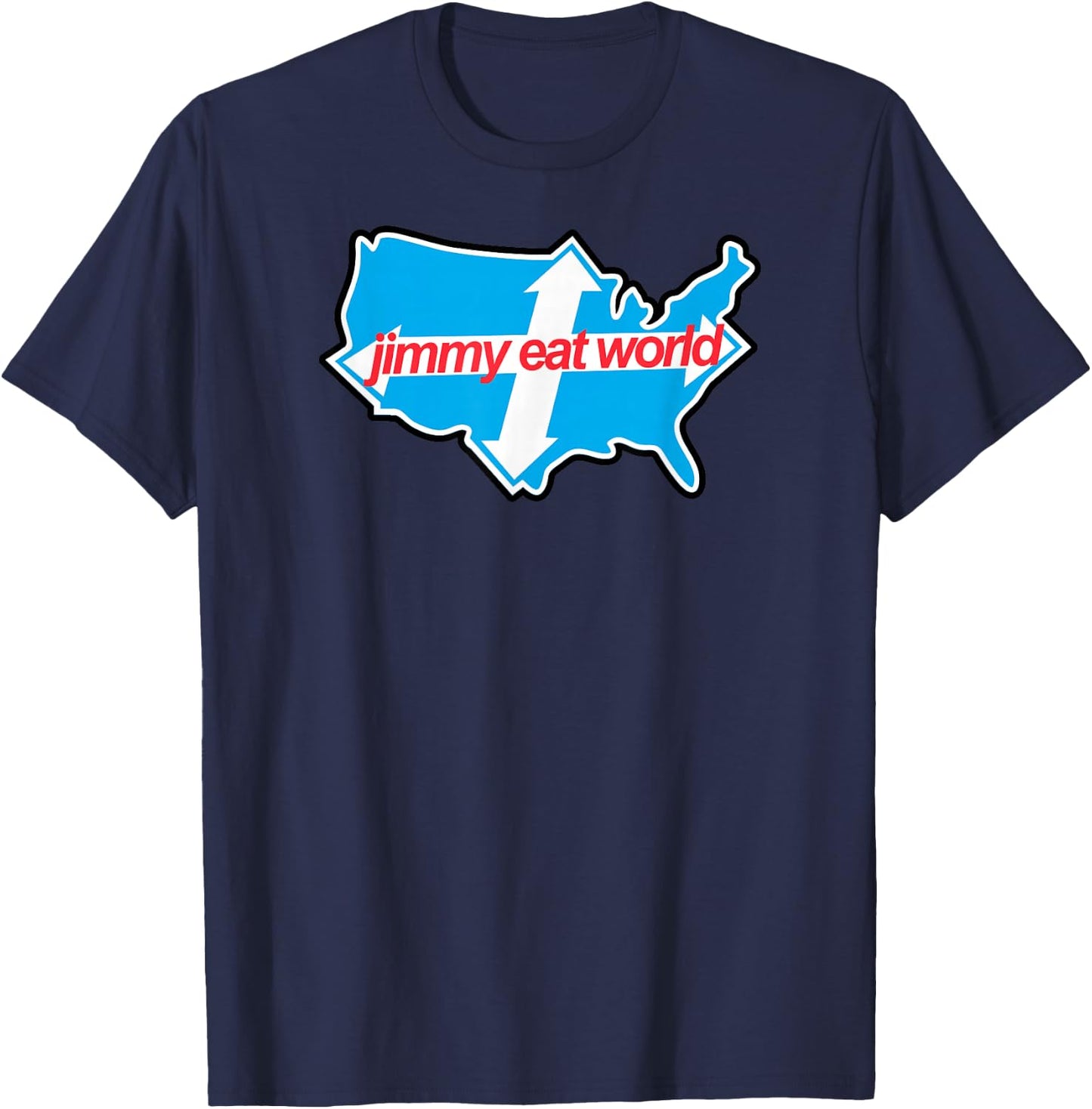 Jimmy Eat World - Across America - Official Merchandise T-Shirt - T-Shirt | Navy