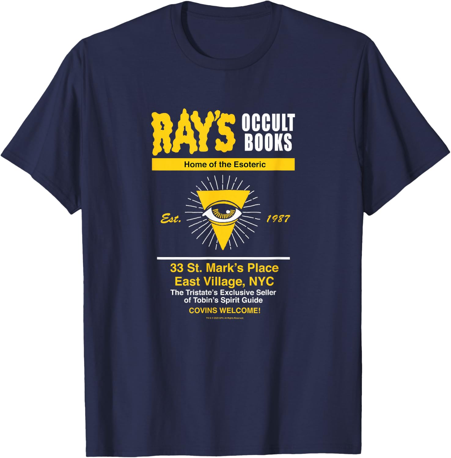 Ghostbusters Rays Occult Books Home of the Esoteric Movie T-Shirt - T-Shirt | Navy