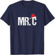 Funny Mr. C - Santa Claus Hat Christmas T-Shirt - T-Shirt | Navy