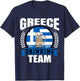 Greece Drinking Team Greek Flag Beer Party Grecian Gift T-Shirt - T-Shirt | Navy