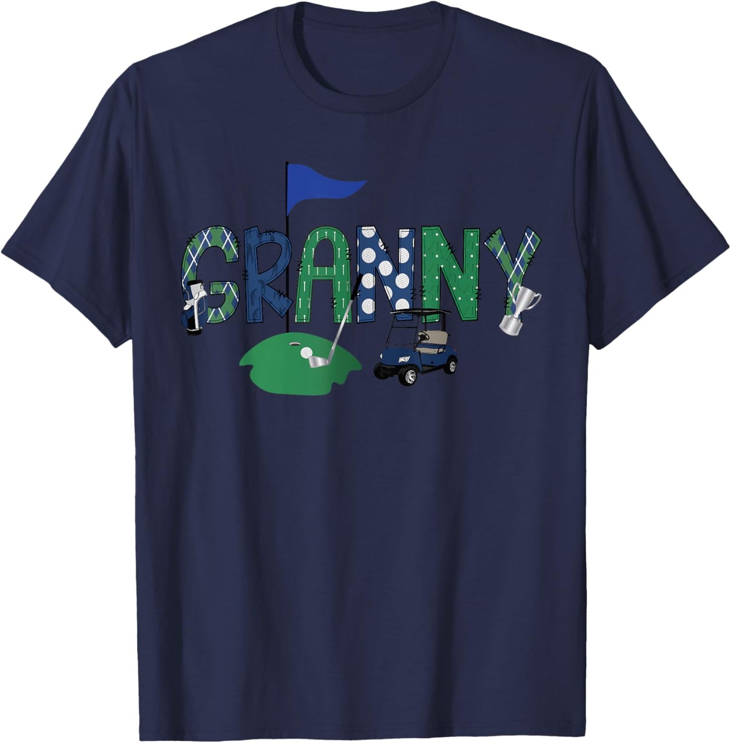 Golf Granny Hole In One Golf First Birthday Party T-Shirt - T-Shirt | Navy