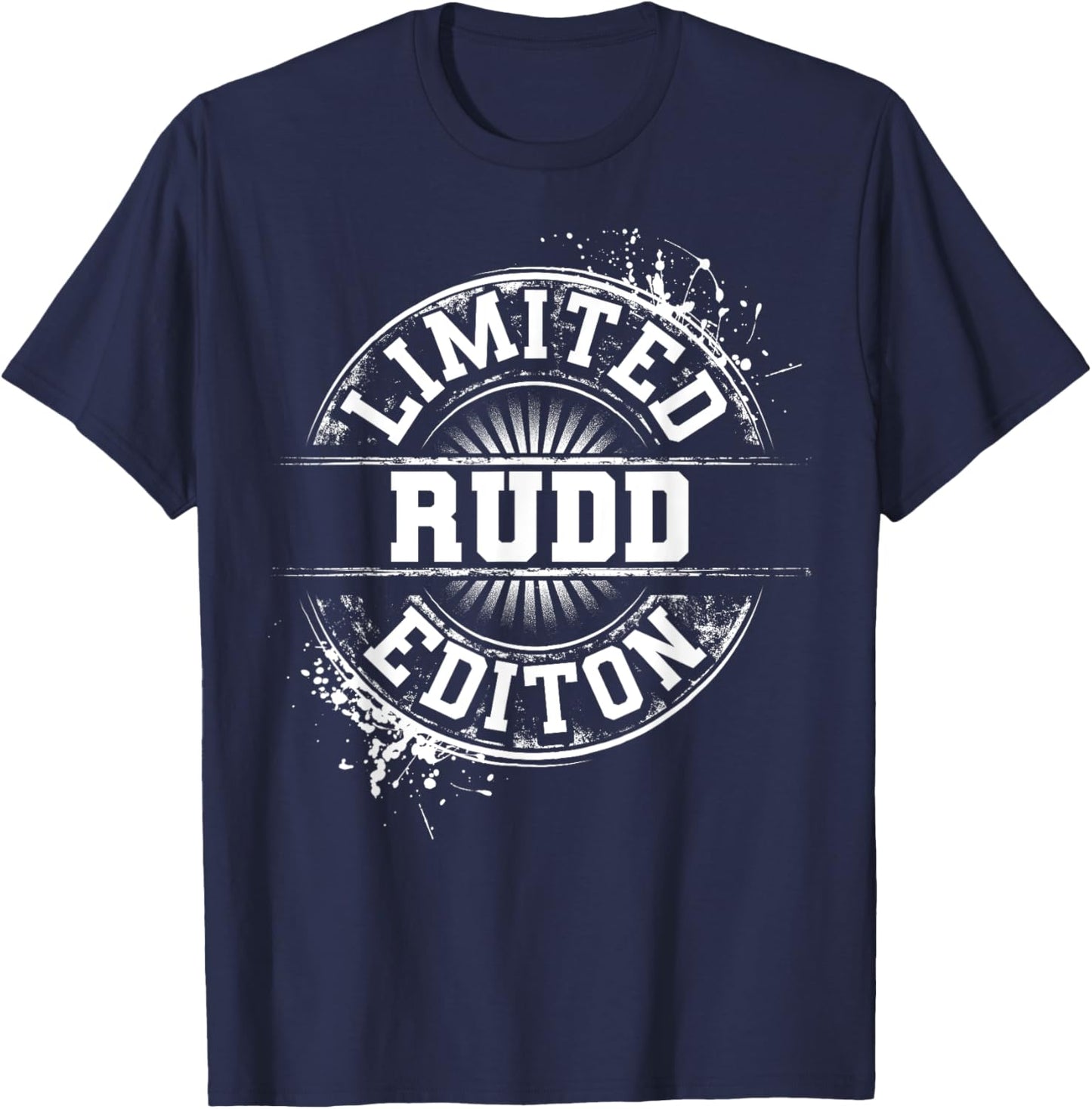 RUDD Funny Surname Family Tree Birthday Reunion Gift T-Shirt - T-Shirt | Navy