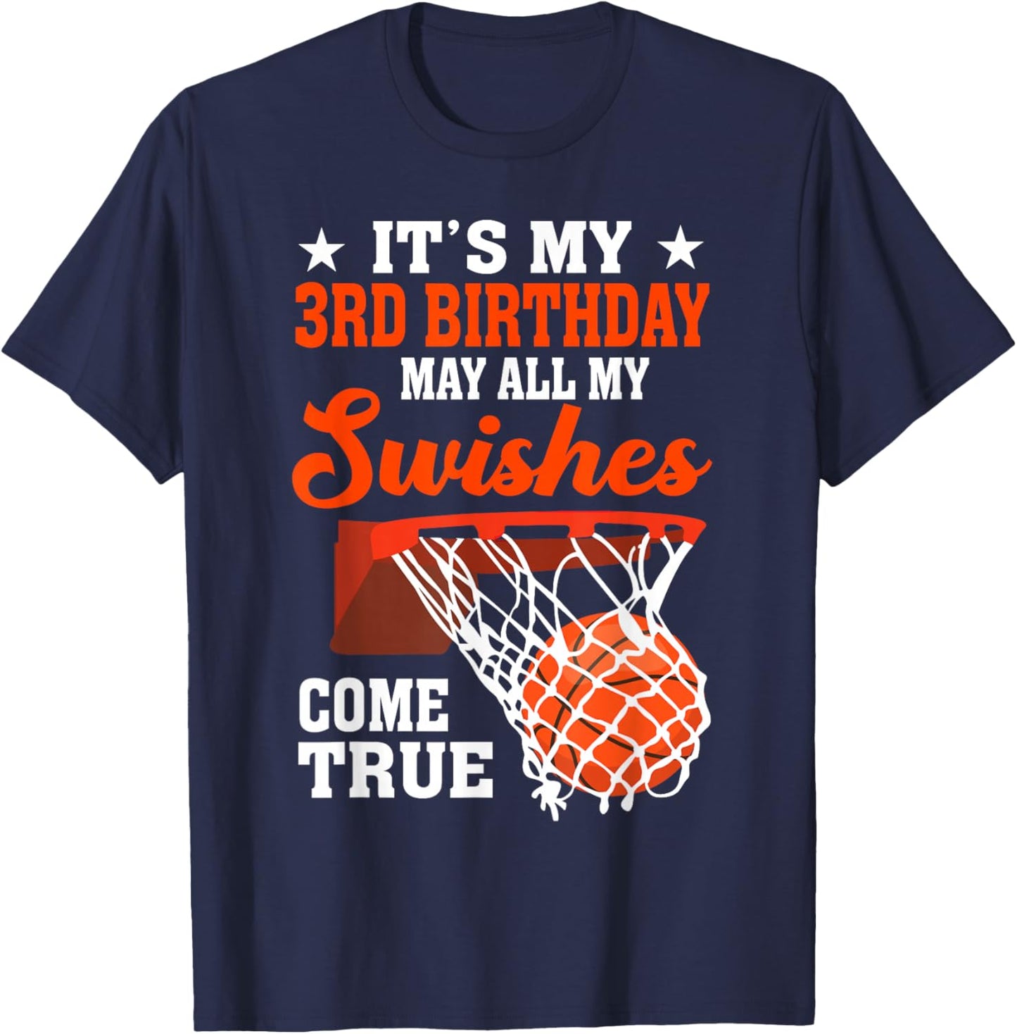 It's My 3rd Birthday Basketball 3 Year Old T-Shirt - T-Shirt | Navy