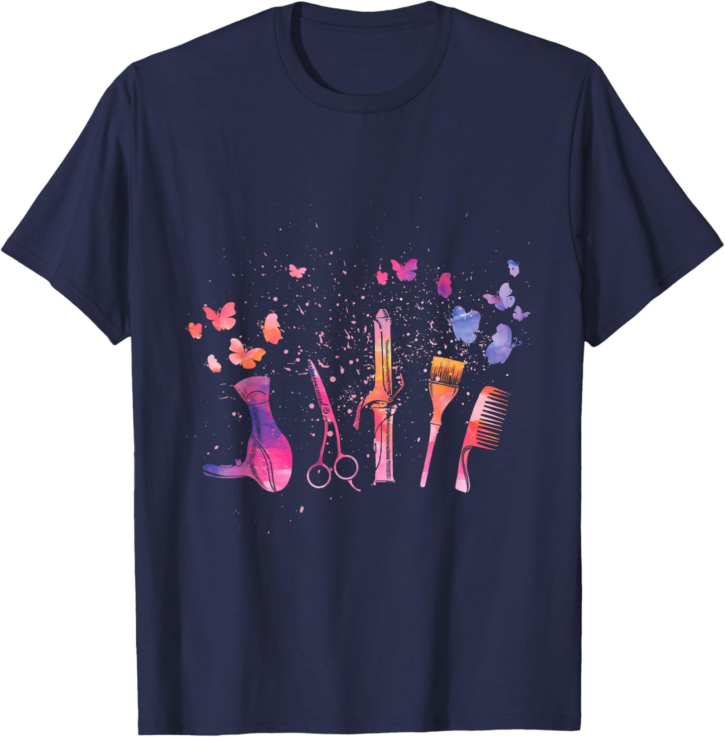 Hair Stylist Hairdresser Tools Makeup Artist & Hairstylist T-Shirt - T-Shirt | Navy