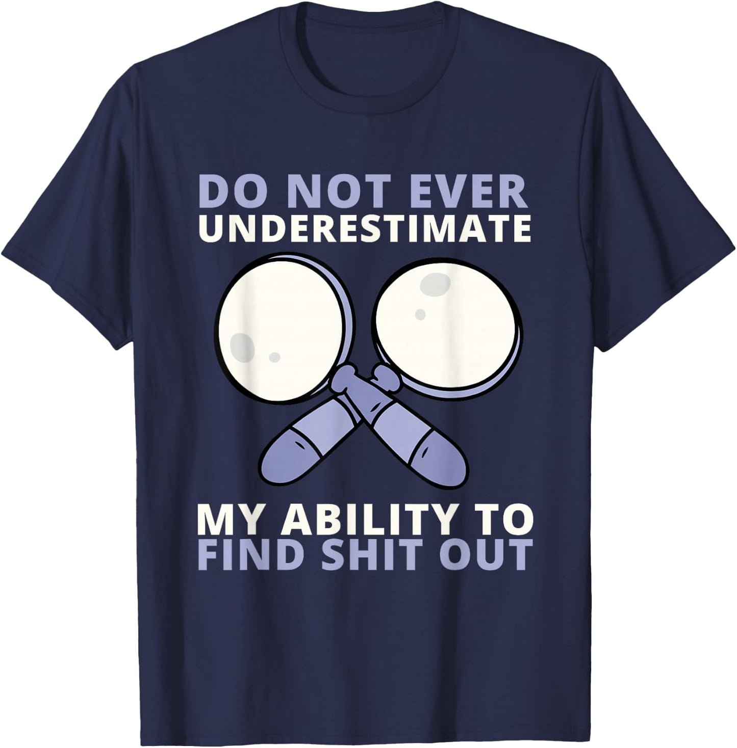 Sleuth Detective Spy And Private Investigator Agent T-Shirt - T-Shirt | Navy