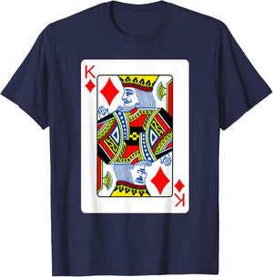 King Of Diamonds Playing Card Group Costume Poker Player T-Shirt - T-Shirt | Navy