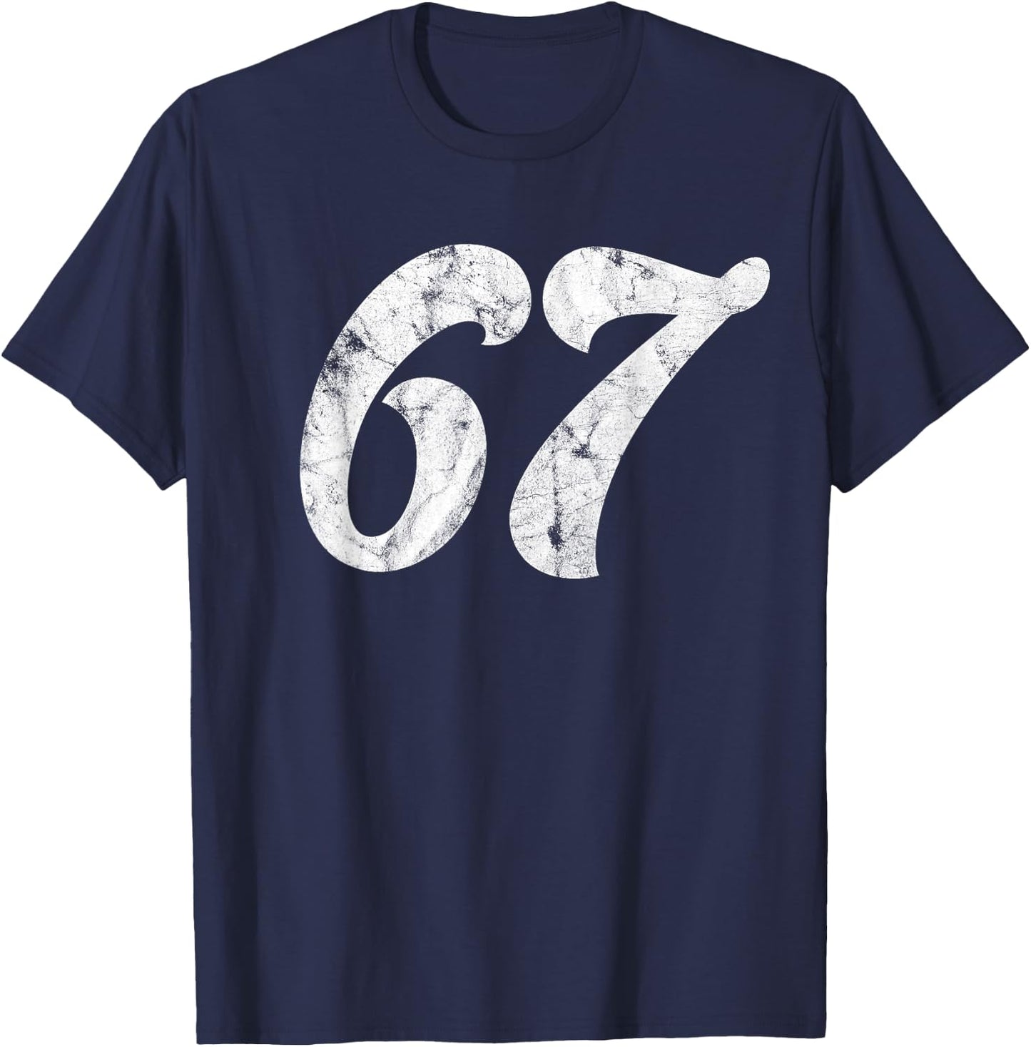 67th Birthday gift | Classic Vintage Women Men 67 year old T-Shirt - T-Shirt | Navy