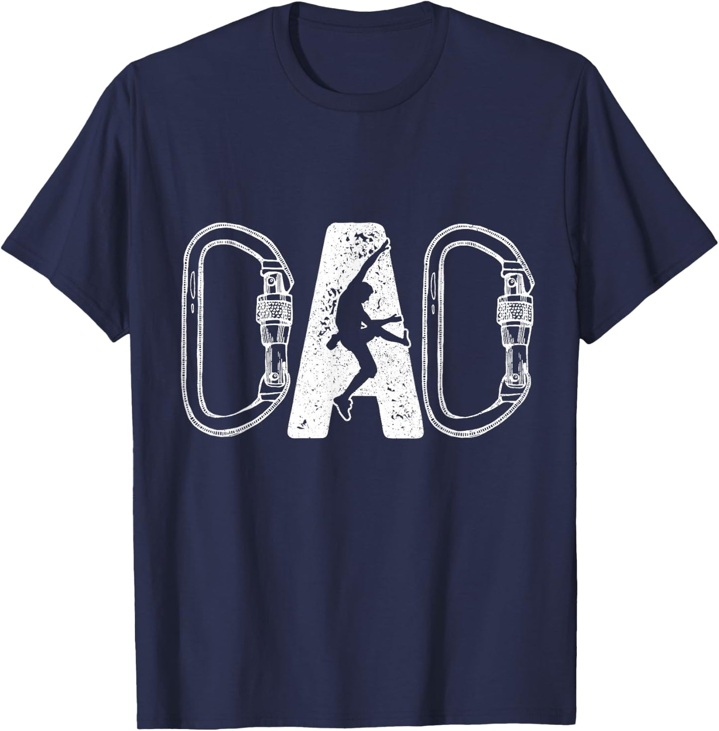 Climbing Dad Rock Climber Bouldering Father's Day T-Shirt - T-Shirt | Navy