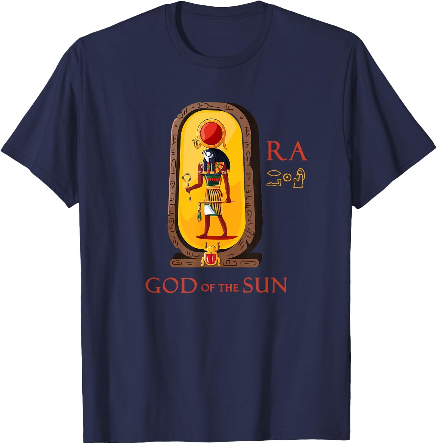 RA Ancient Egyptian God of the Sun T-Shirt - T-Shirt | Navy