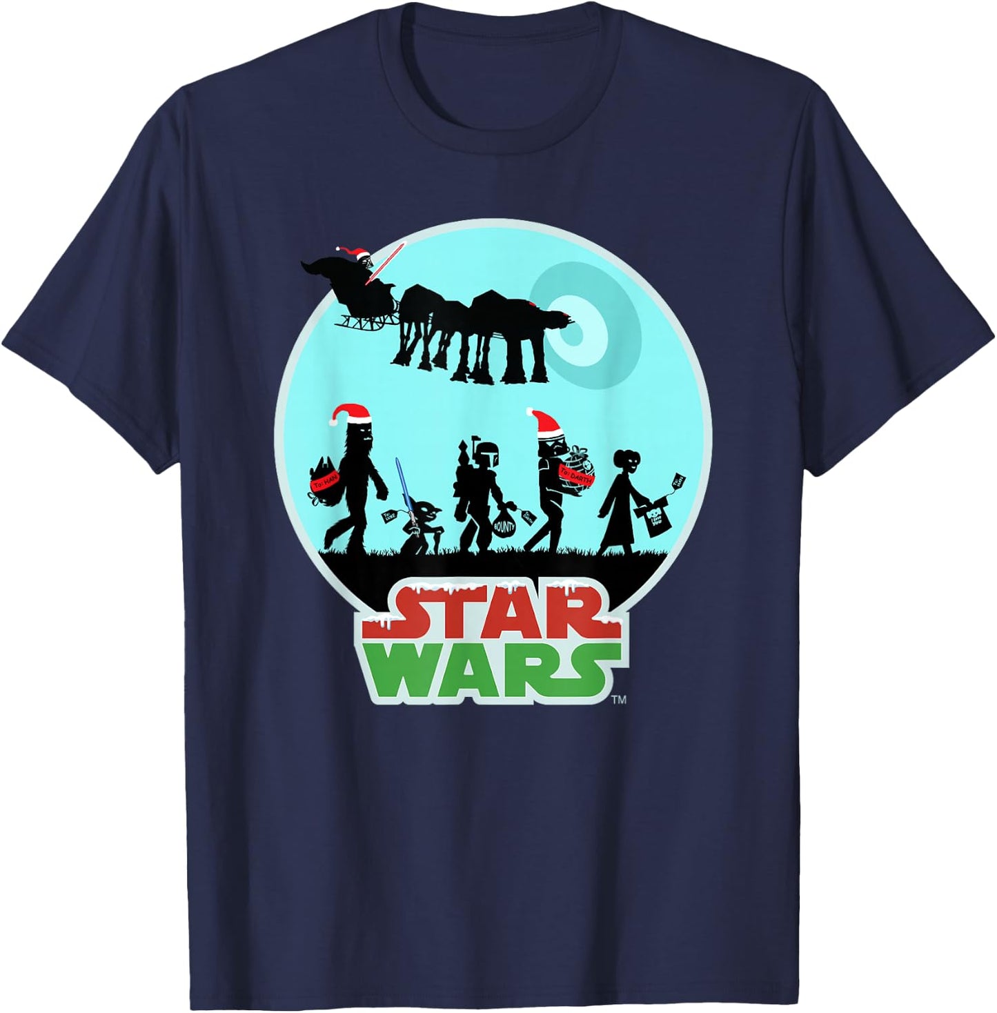 Star Wars Characters Holiday Gifts Death Star T-Shirt - T-Shirt | Navy