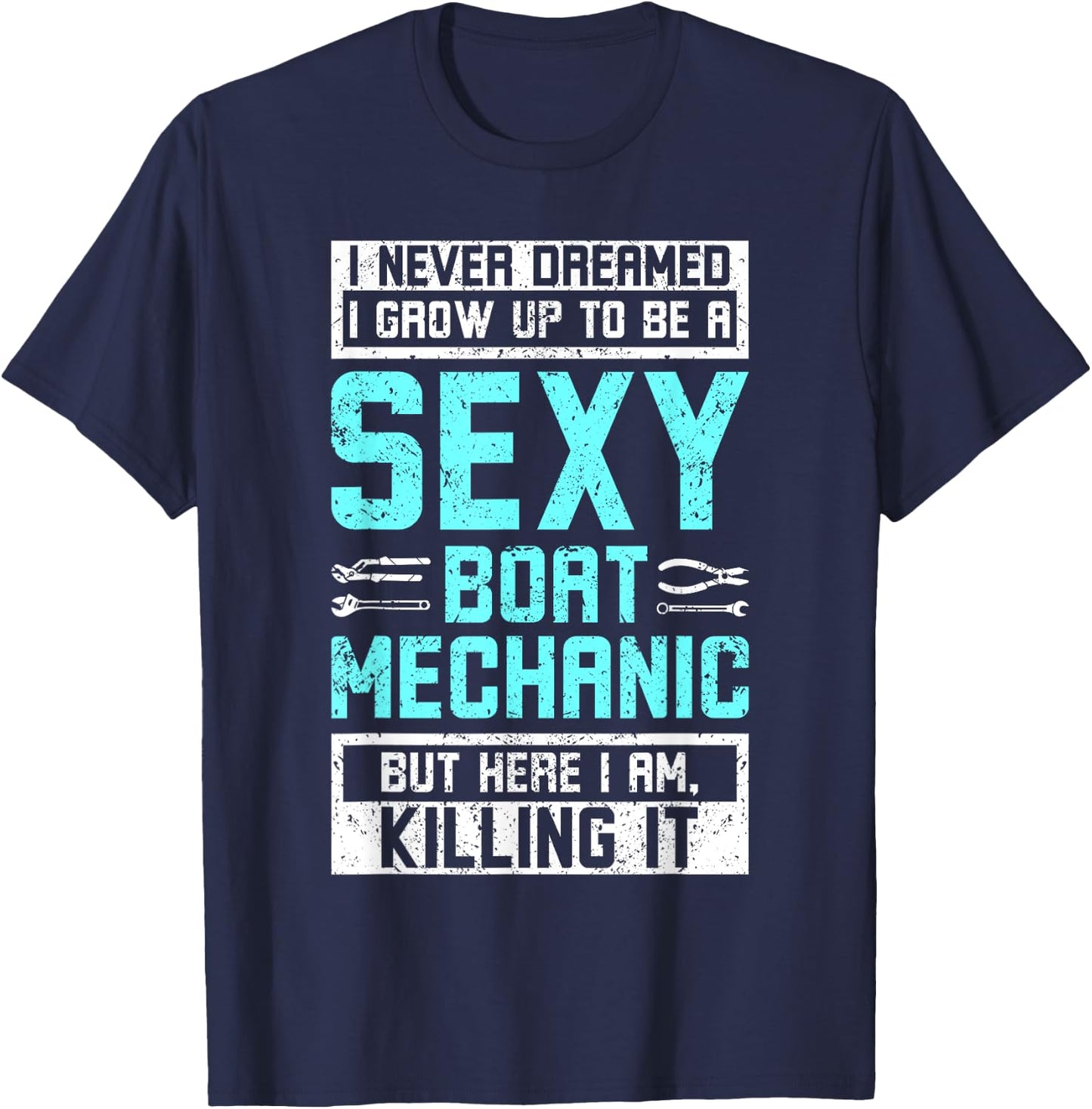Sexy boat mechanic T-Shirt - T-Shirt | Navy