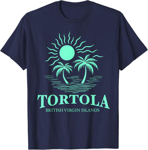 Tortola B.V.I British Virgin Islands Souvenir Vacation T-Shirt - T-Shirt | Navy