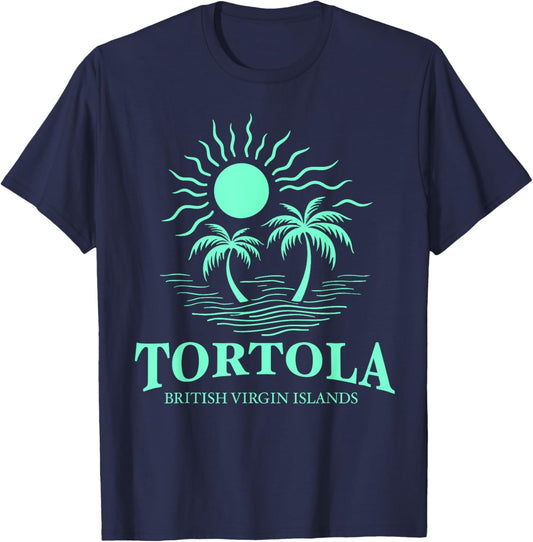 Tortola B.V.I British Virgin Islands Souvenir Vacation T-Shirt - T-Shirt | Navy