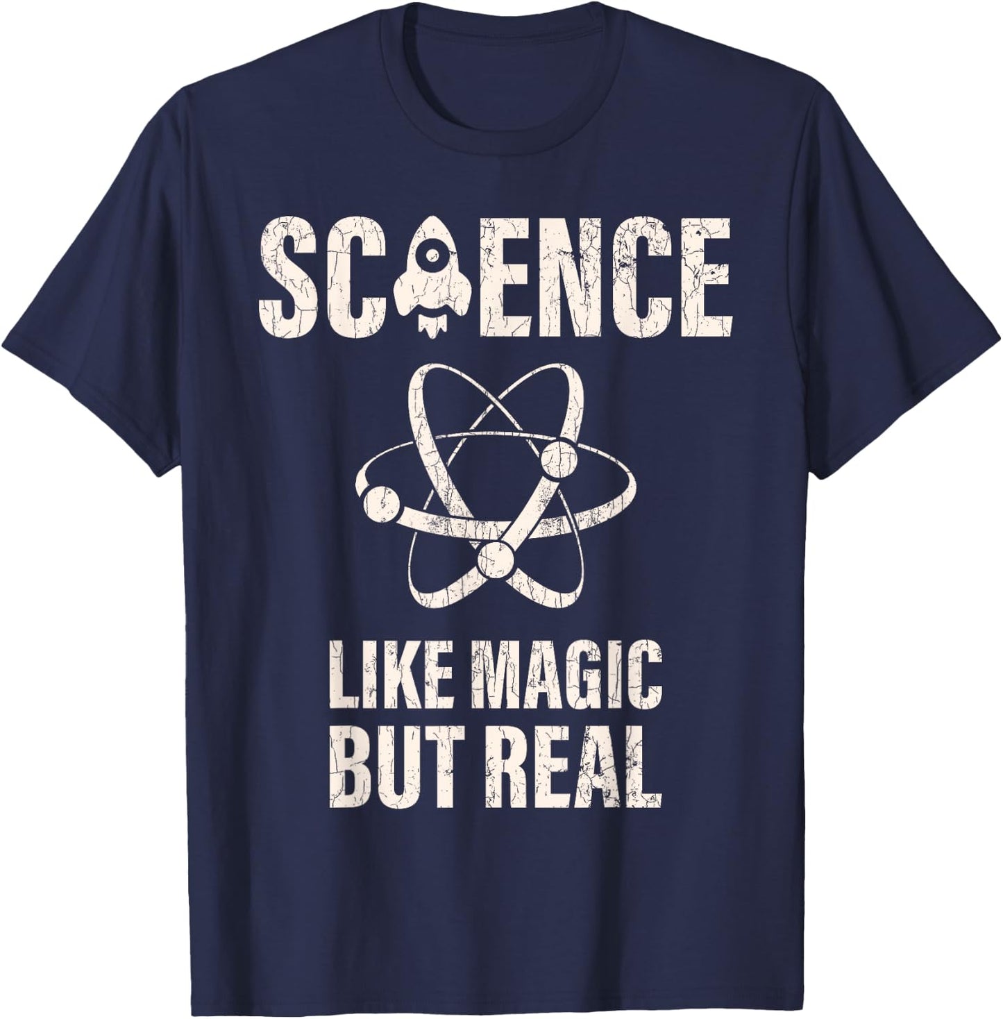 Science Like Magic But Real Scientist Gift Physics T-Shirt - T-Shirt | Navy