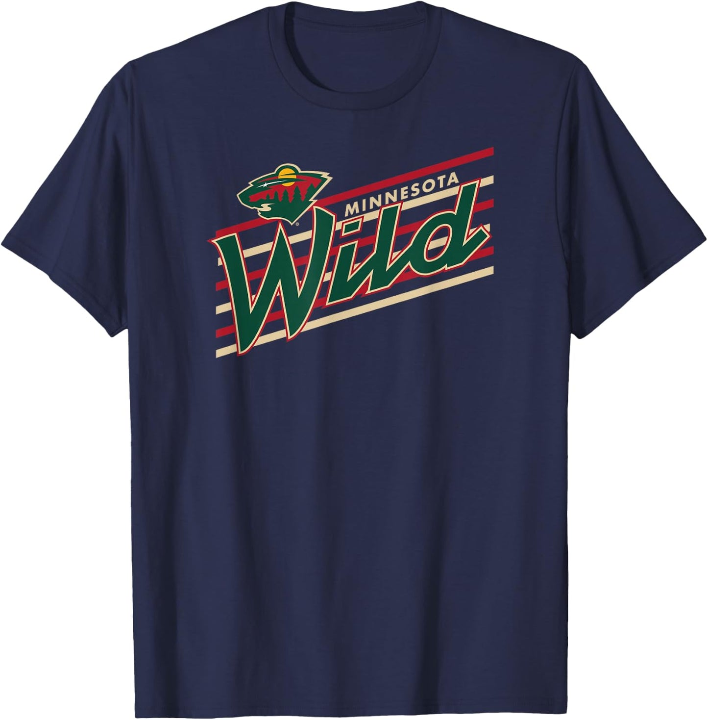 Minnesota Wild Retro Performer Officially Licensed T-Shirt - T-Shirt | Navy