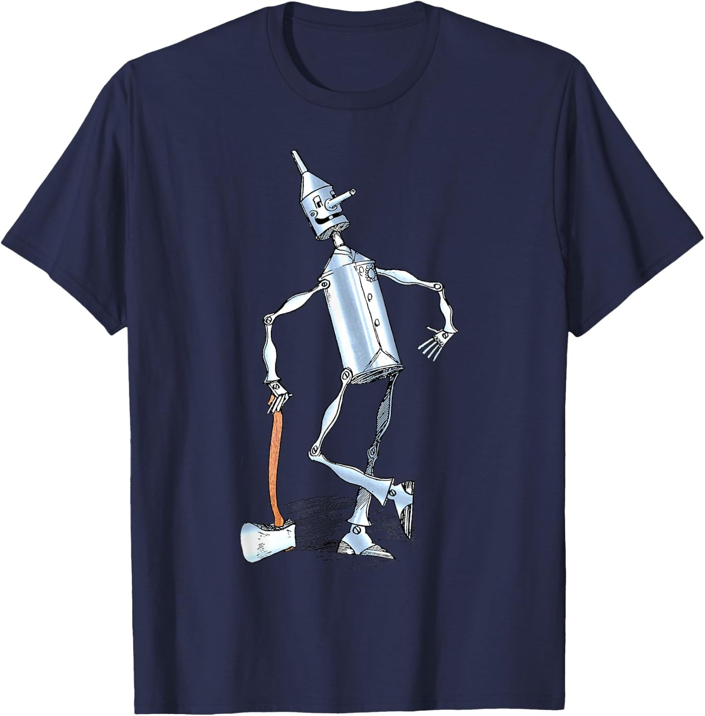 Retro Tin Man Shirt - The Wizard Of OZ Tinman T-Shirt - T-Shirt | Navy