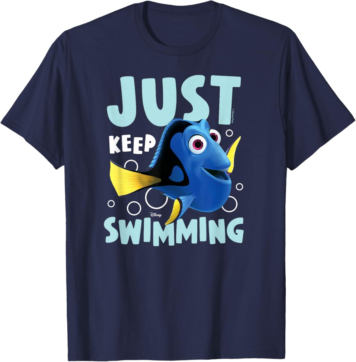 Finding Nemo - Dory Just Keep Swimming T-Shirt - T-Shirt | Navy