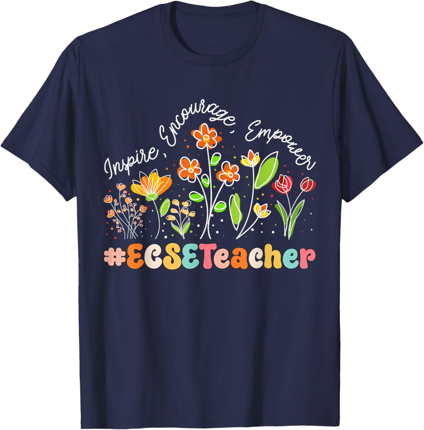 ECSE Teacher Appreciation Week Teacher Back to School T-Shirt - T-Shirt | Navy