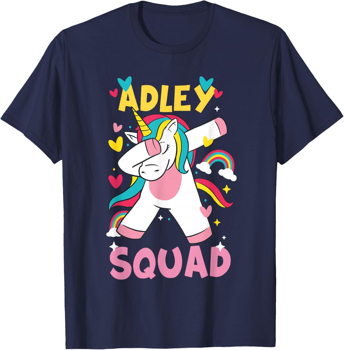 Adley Merch Unicorn Design T-Shirt - T-Shirt | Navy