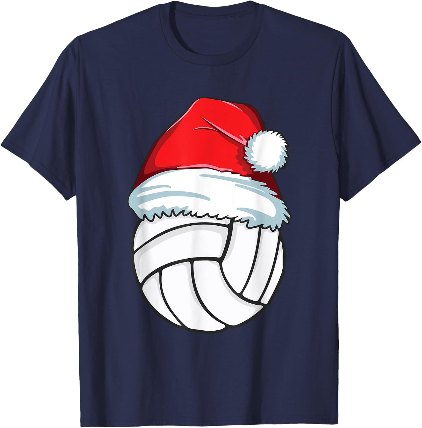Ugly Christmas Volleyball Santa Pajama T-Shirt - T-Shirt | Navy