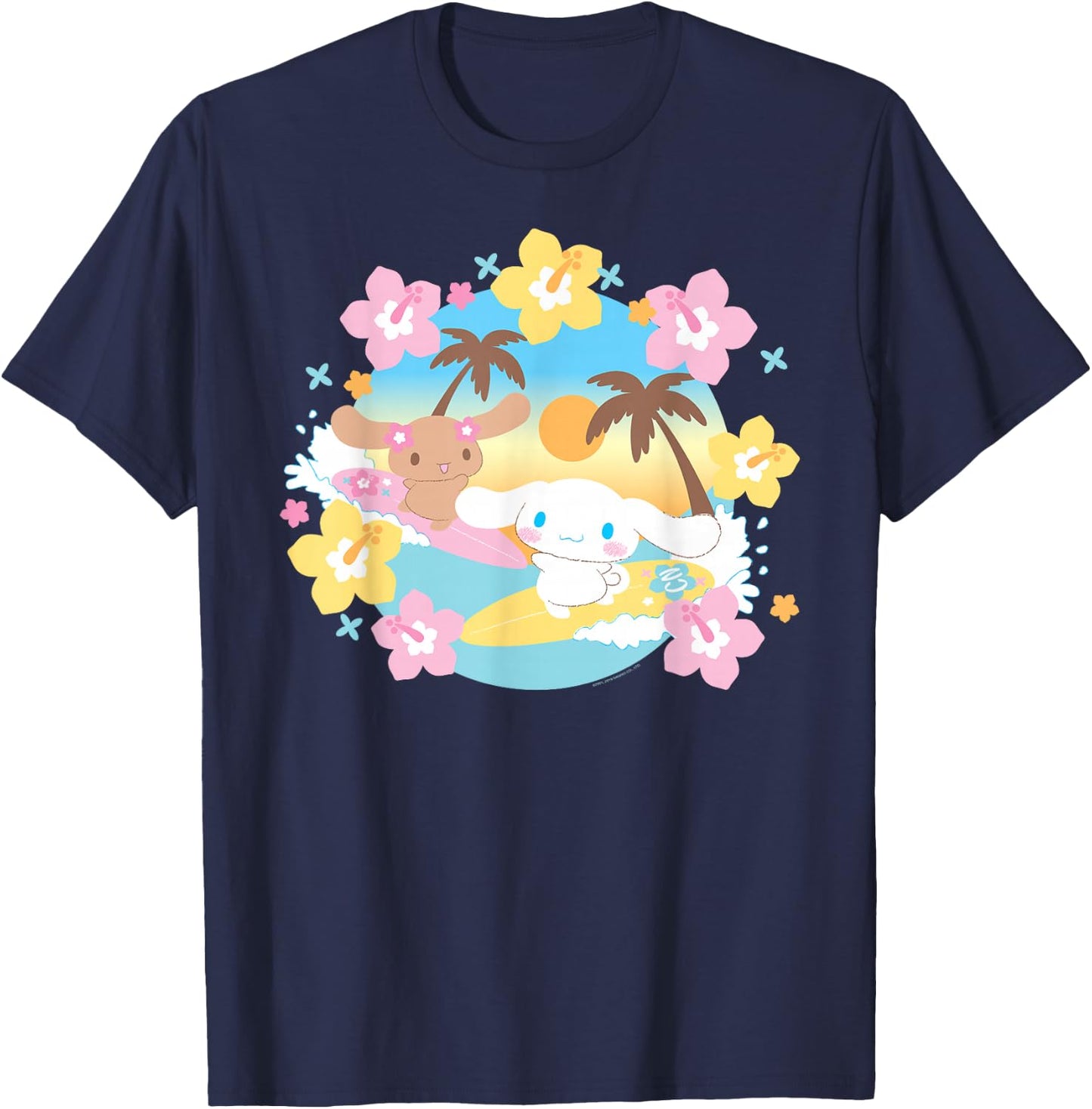 Cinnanoroll Surfing T-Shirt - T-Shirt | Navy