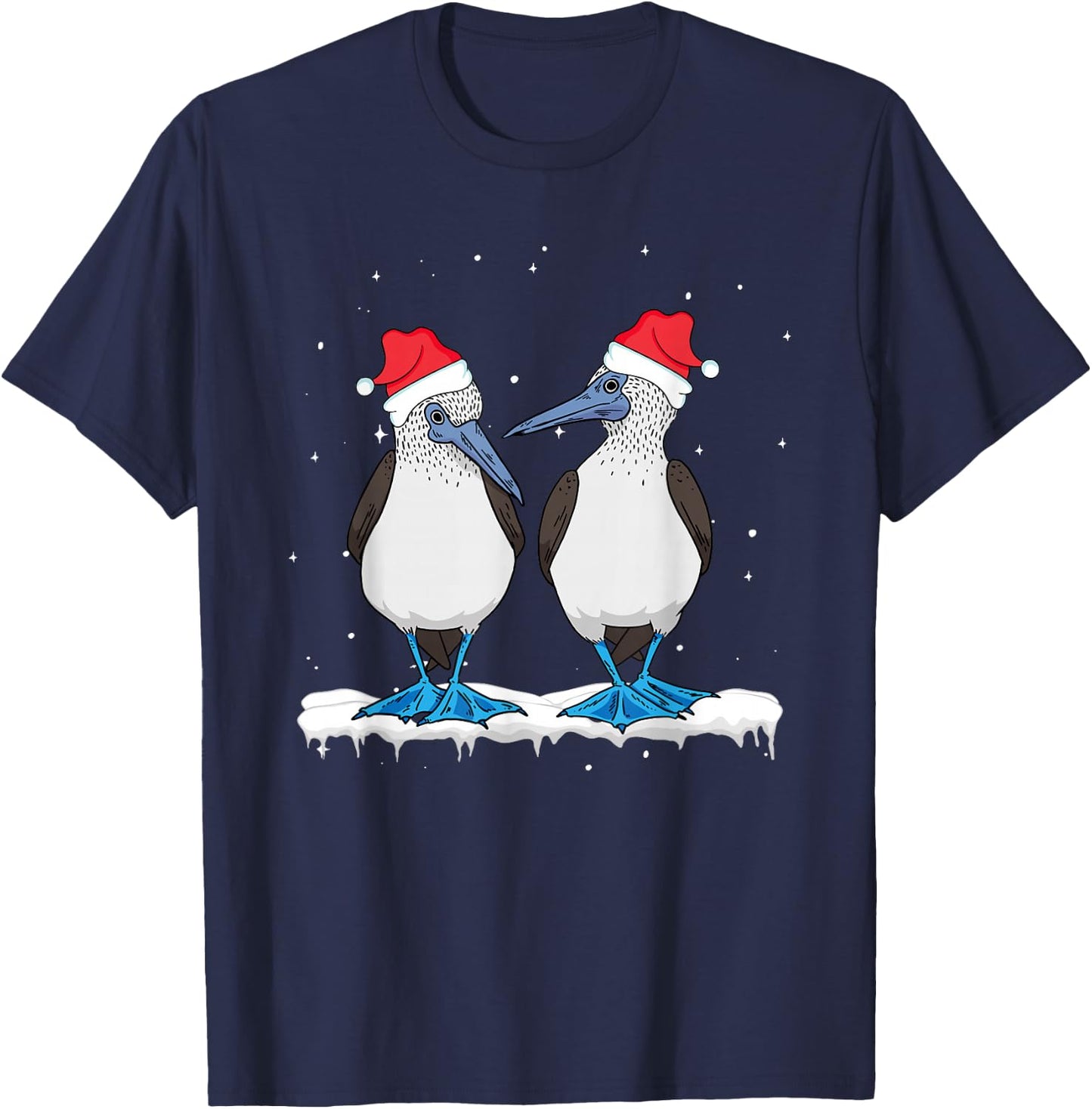 Seabirds Blue-footed Booby Bird Lover Christmas T-Shirt - T-Shirt | Navy