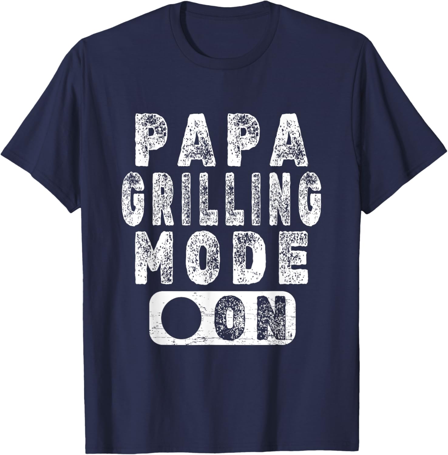 Papa Grilling Mode On - Novelty BBQ Grill Lover T-Shirt - T-Shirt | Navy