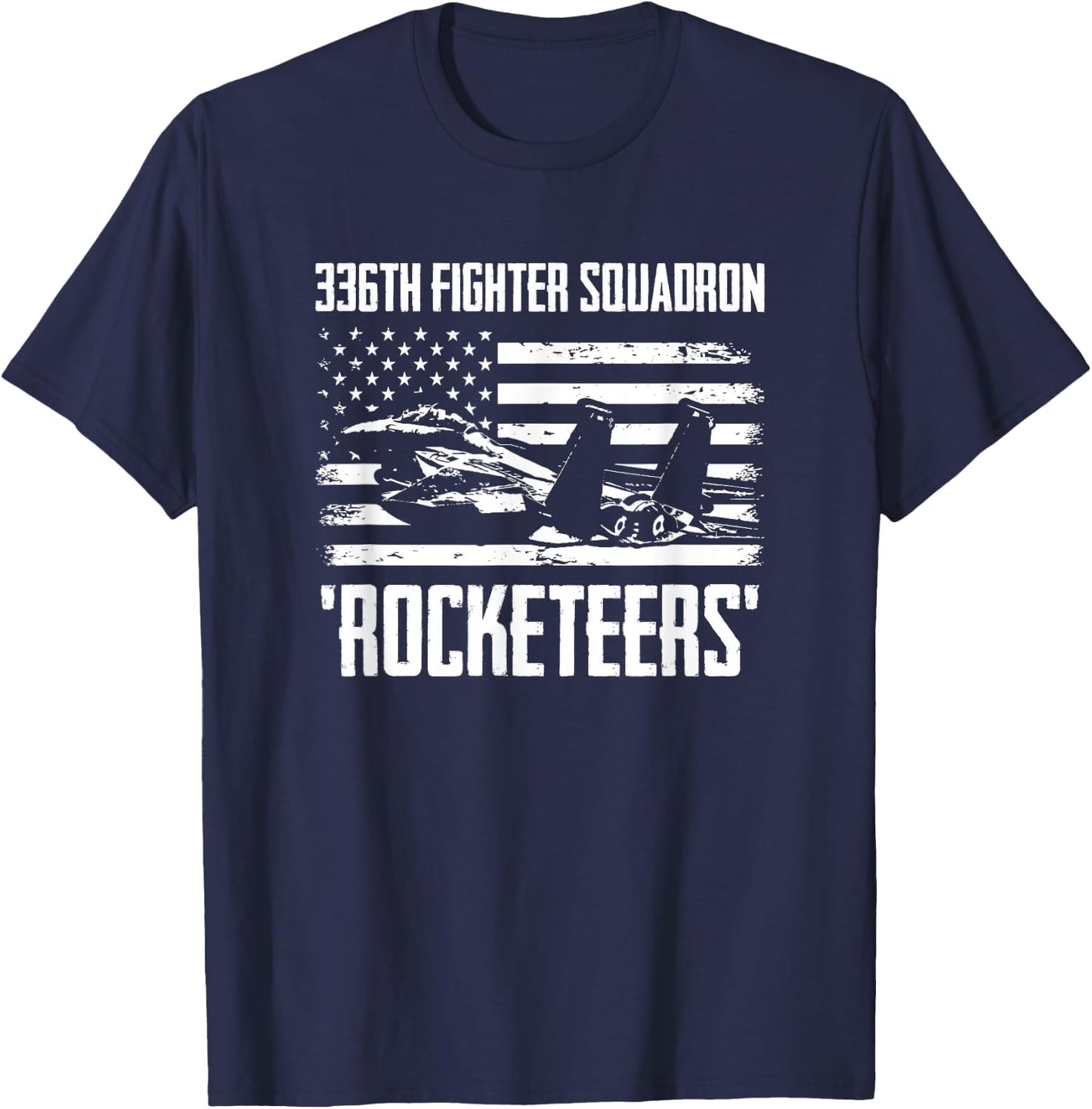 336th Fighter Squadron Rocketeers T-Shirt - T-Shirt | Navy