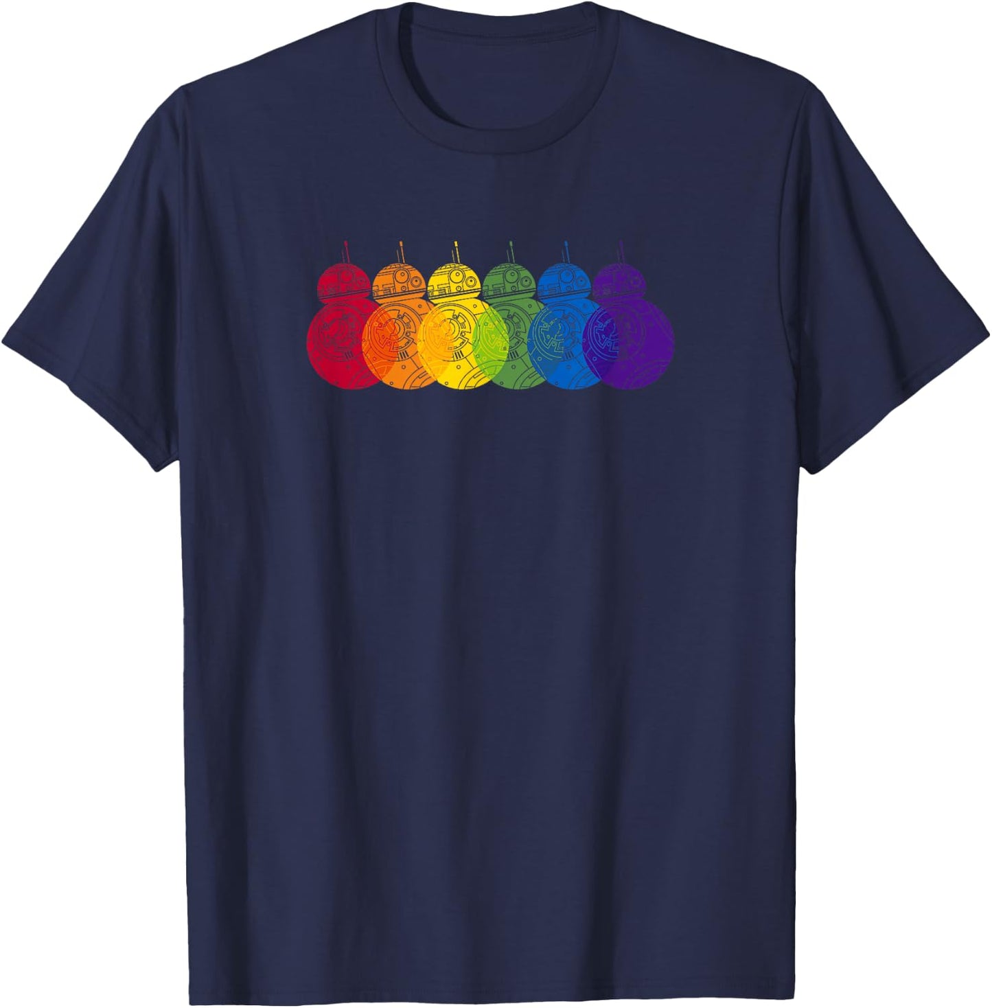 Star Wars BB8 Rainbows Logo T-Shirt - T-Shirt | Navy