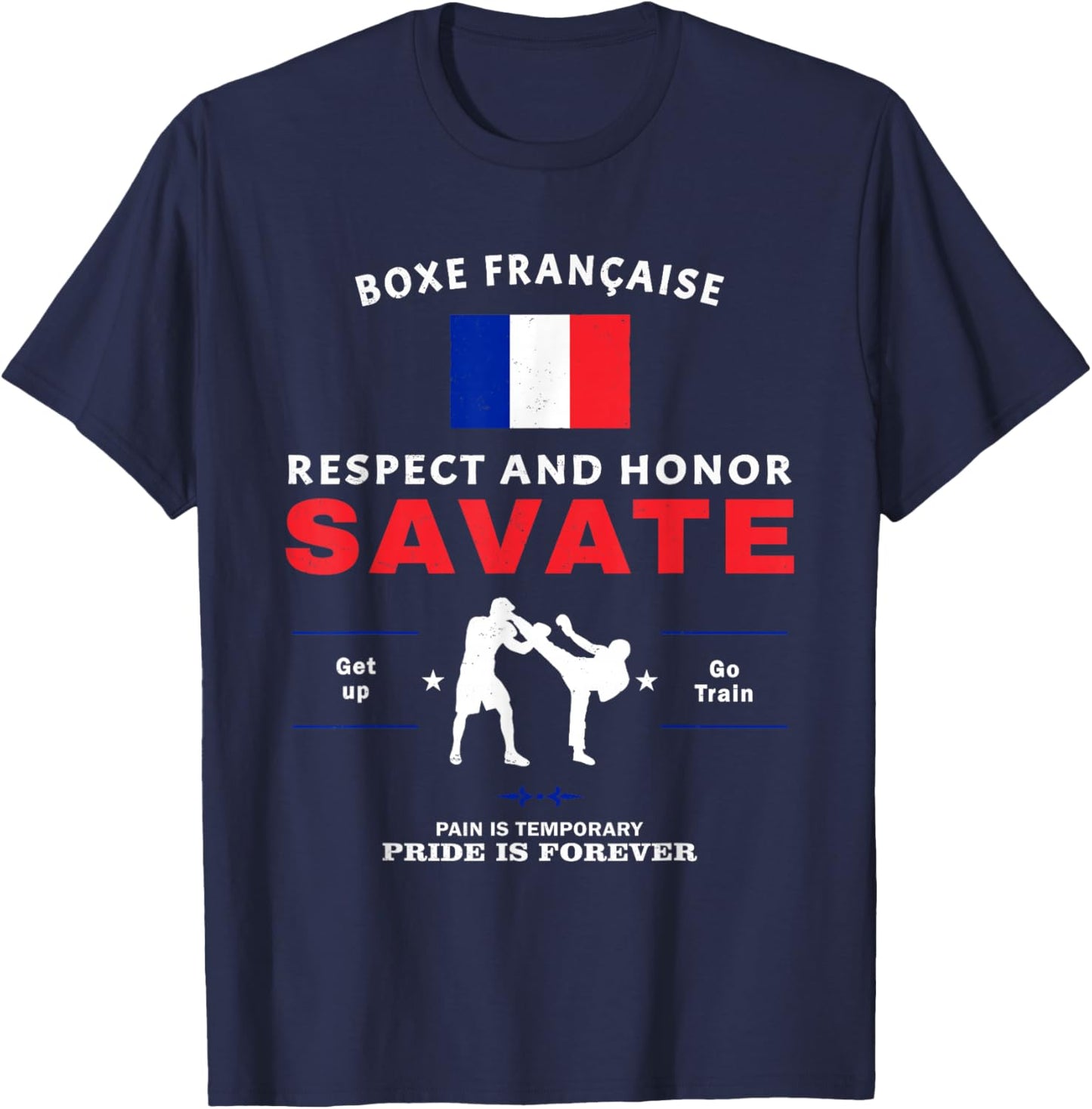 Savate French Kickboxing Savate Fighter T-Shirt - T-Shirt | Navy
