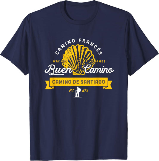 Camino Francés - El Camino de Santiago T-Shirt - T-Shirt | Navy