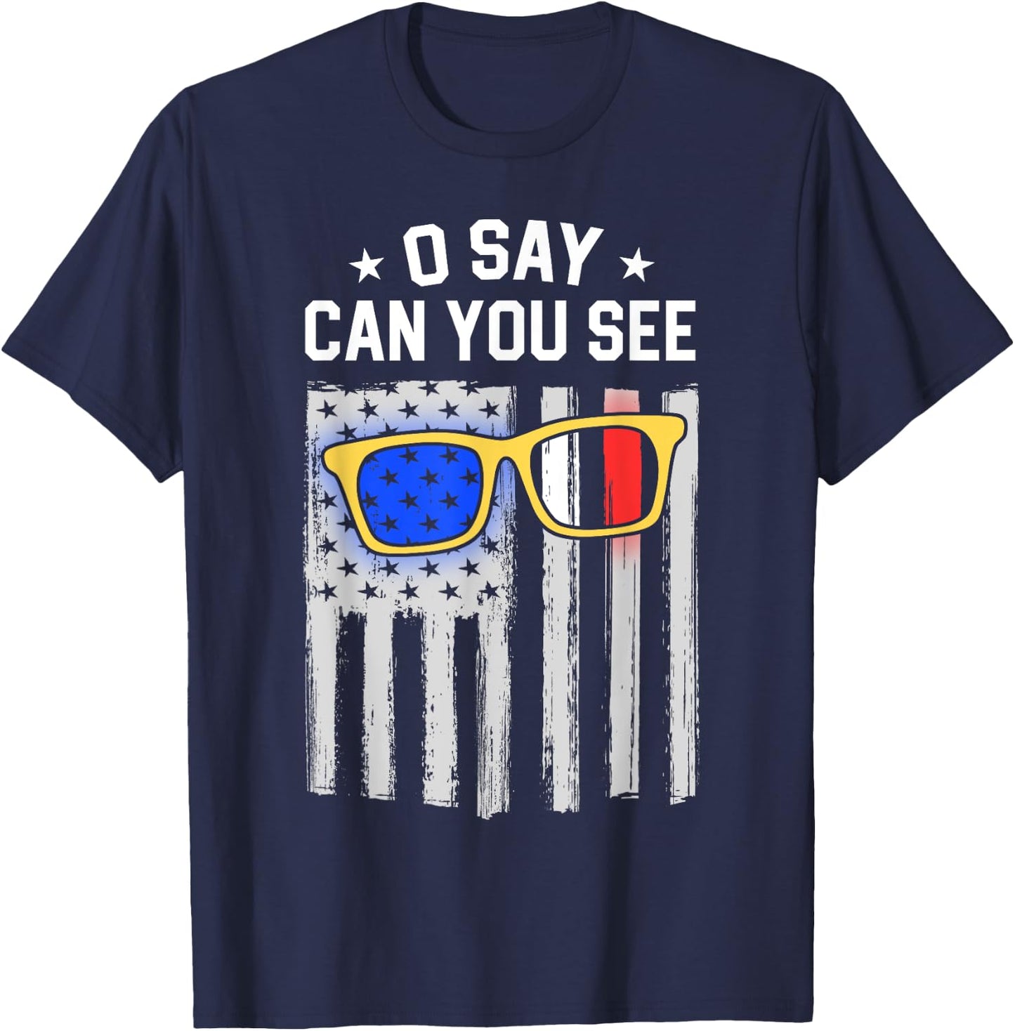 Optician Gift Optometrist Dad Eye Doctor Gift American Flag T-Shirt - T-Shirt | Navy