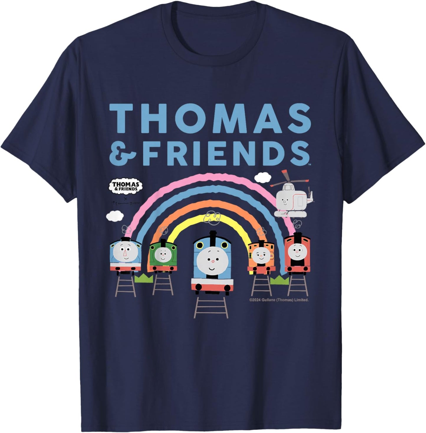 Kids Thomas and Friends Rainbow T-Shirt - T-Shirt | Navy