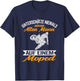 Motorrad Moped Alter Mann T-Shirt - T-Shirt | Navy