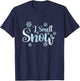 i smell snow, cute snowflakes snowy Winter holiday christmas T-Shirt - T-Shirt | Navy