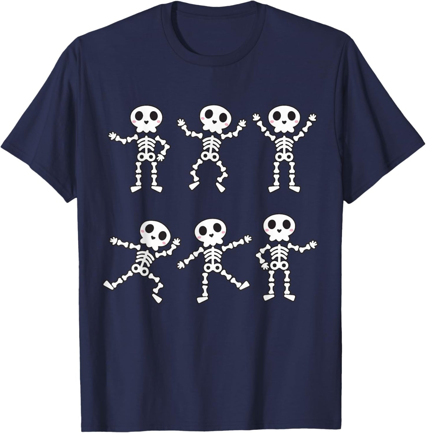 Dancing Skeleton Shirt Toddler Boy Girl Funny Halloween Kids T-Shirt - T-Shirt | Navy