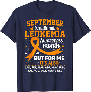 September is Leukemia Awareness Month T-Shirt - T-Shirt | Navy