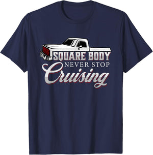 Vintage American Square Body Truck 4x4 Mud Trucks T-Shirt - T-Shirt | Navy