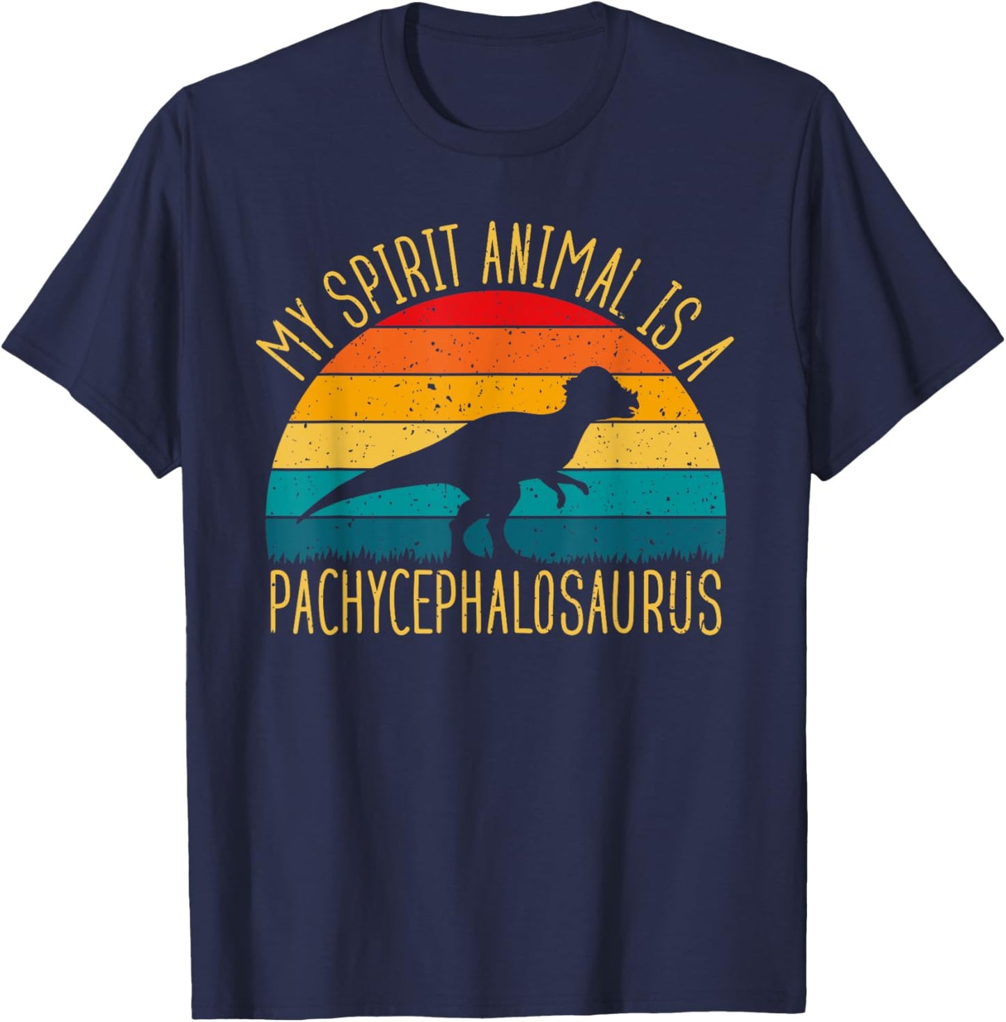 Pachycephalosaurus Is My Spirit Animal Dinosaur Lovers T-Shirt - T-Shirt | Navy