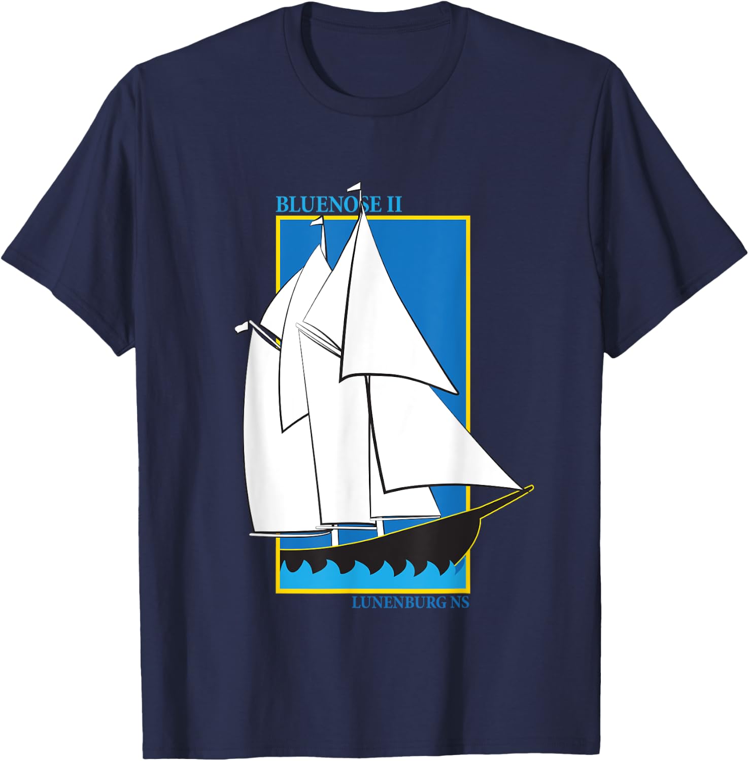 Bluenose II, Lunenburg, Nova Scotia, Canada T-Shirt - T-Shirt | Navy