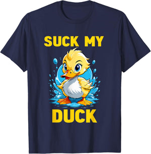 Funny Cute Duck Duckling - Suck My Duck T-Shirt - T-Shirt | Navy