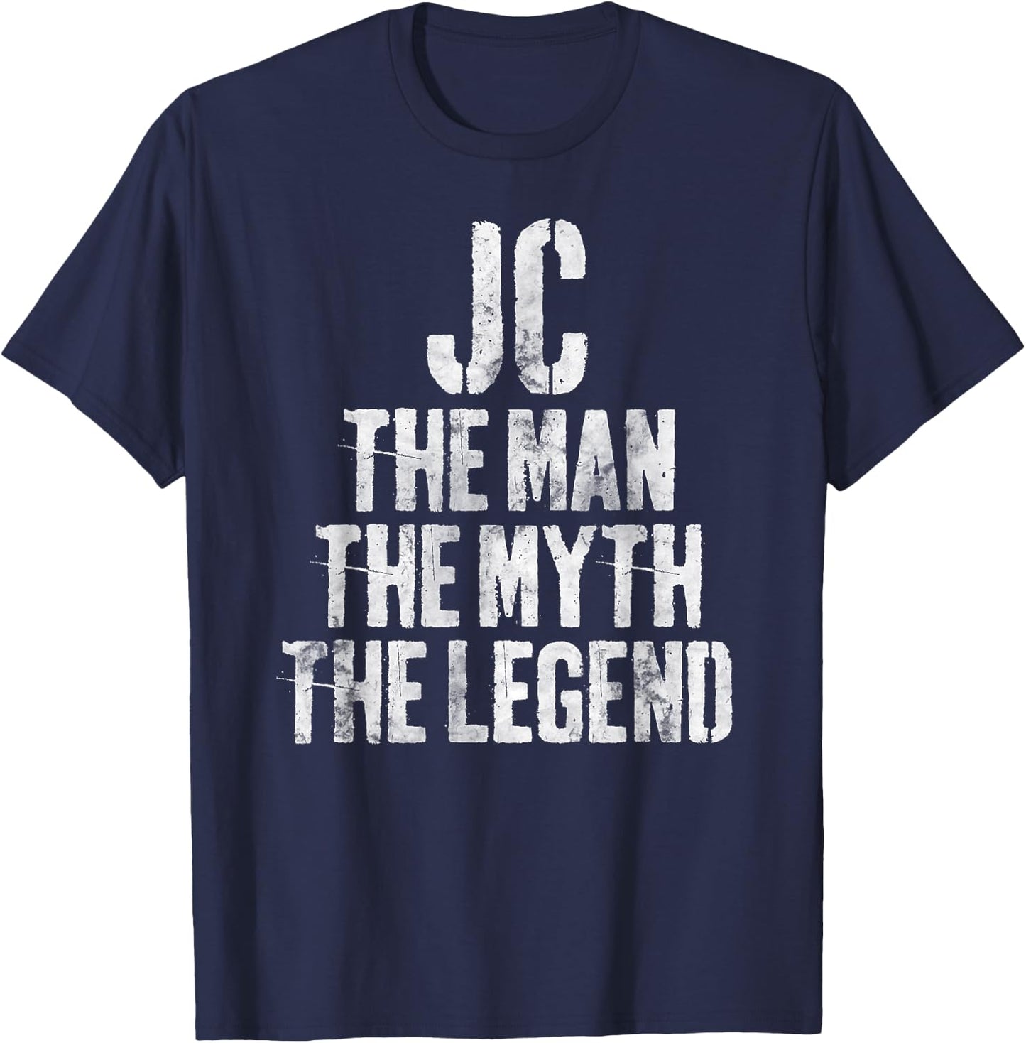 Personalized Shirt Jc The Man The Myth The Legend T-Shirt - T-Shirt | Navy