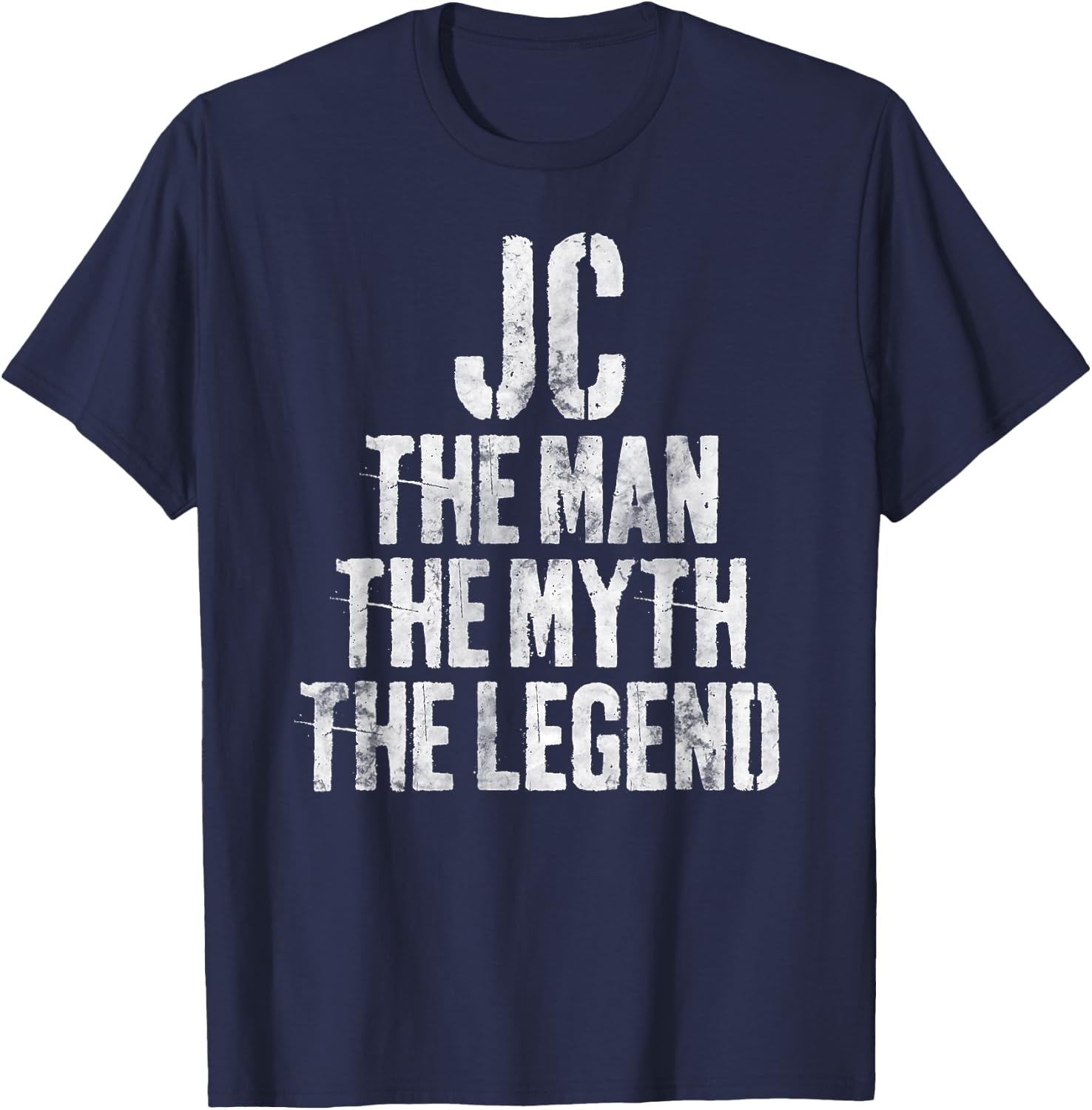 Personalized Shirt Jc The Man The Myth The Legend T-Shirt - T-Shirt | Navy