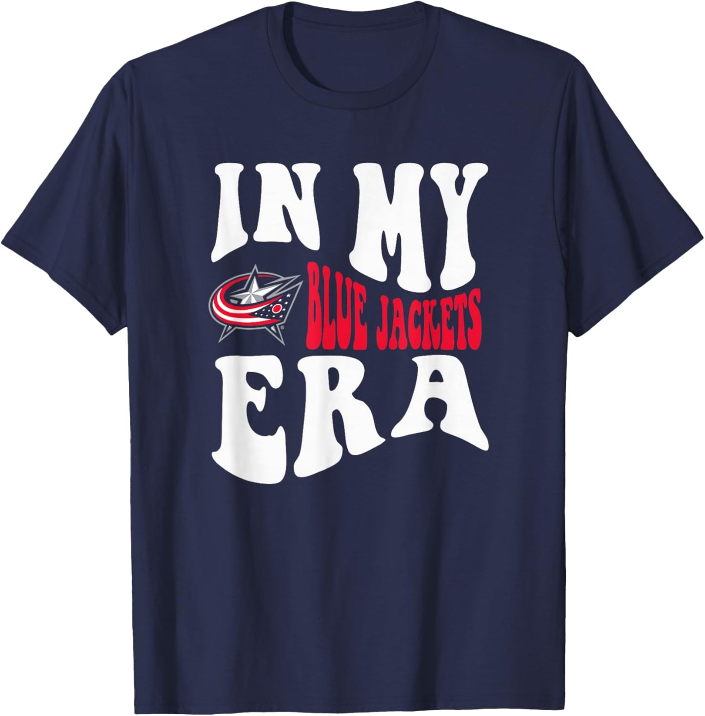 Columbus Blue Jackets Era Navy Officially Licensed T-Shirt - T-Shirt | Navy